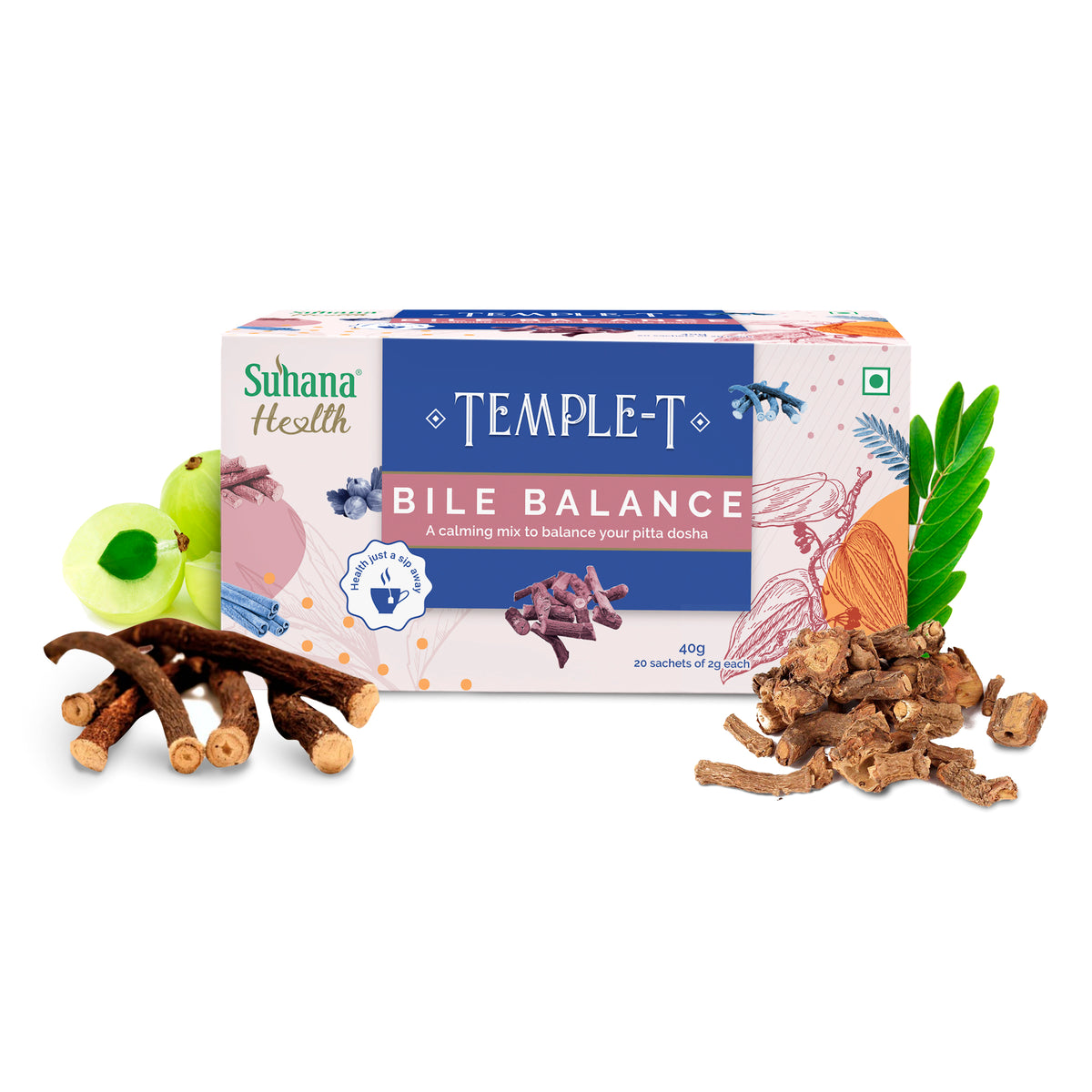 Suhana Health Bile Balance Herbal Premix Temple T Sachet