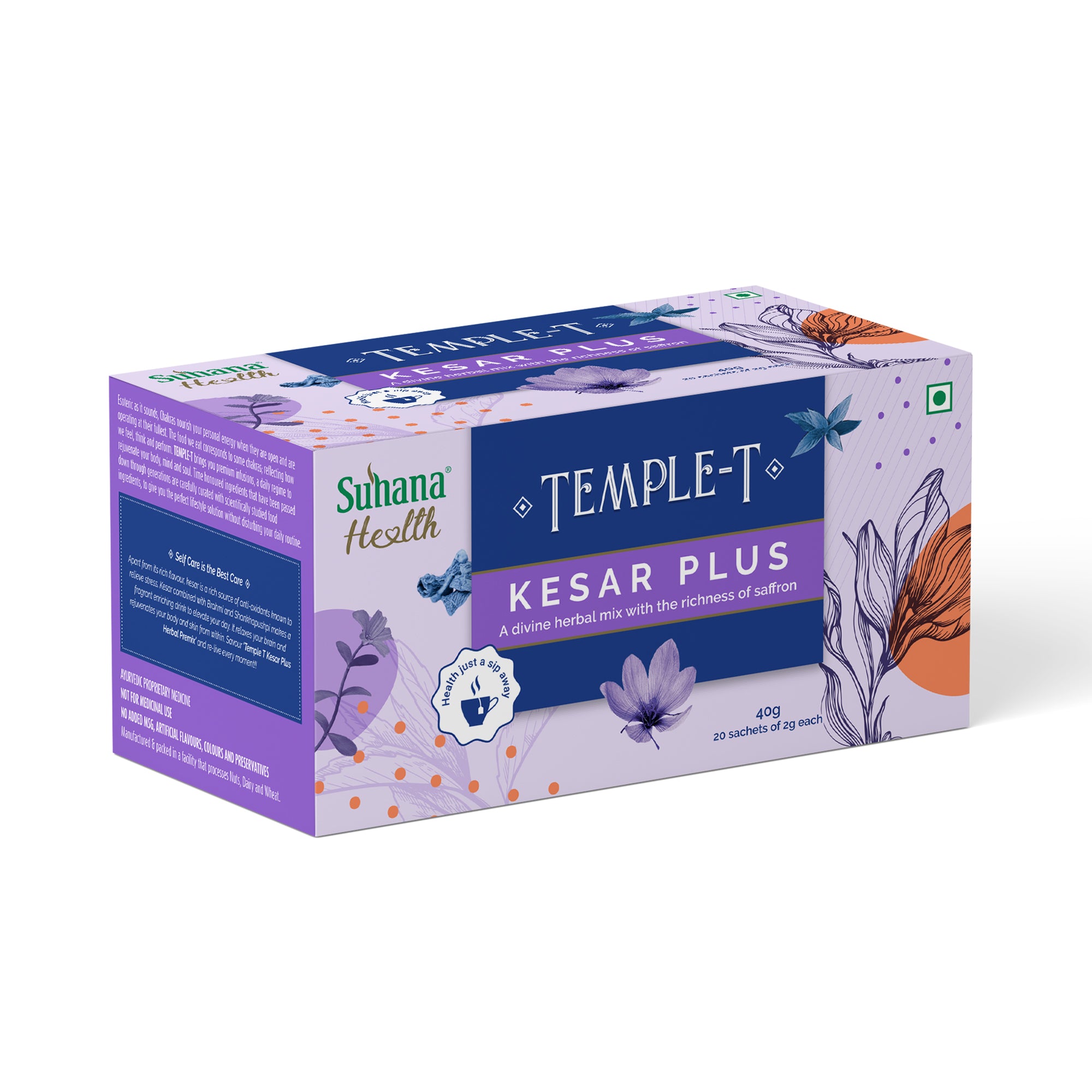 Suhana Health Kesar Plus Herbal Premix Temple T Sachet