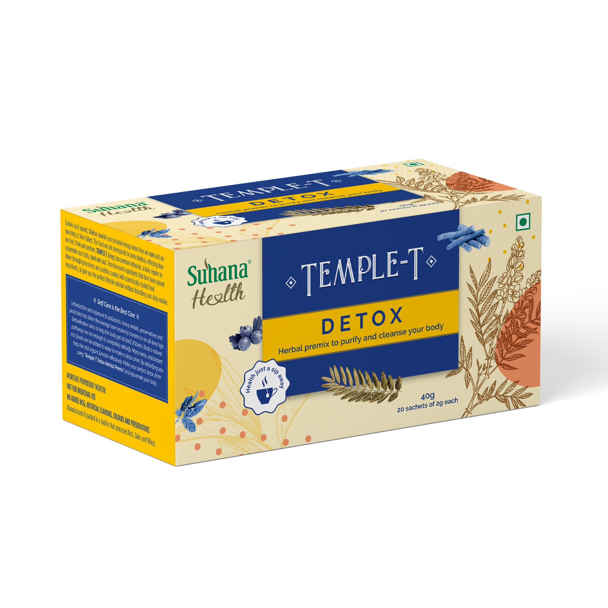 Suhana Health Detox Herbal Premix Temple T Sachet