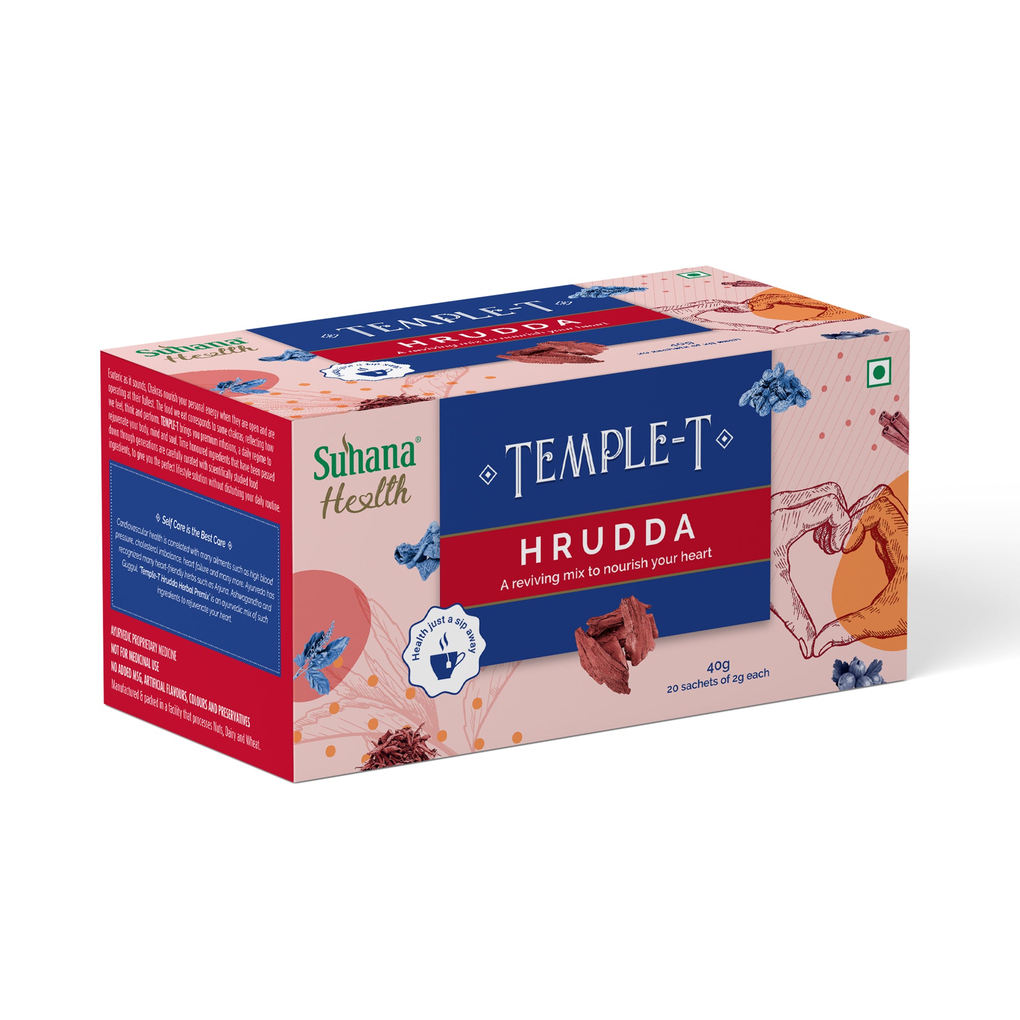 Suhana Health Hrudda Herbal Premix Temple T Sachet