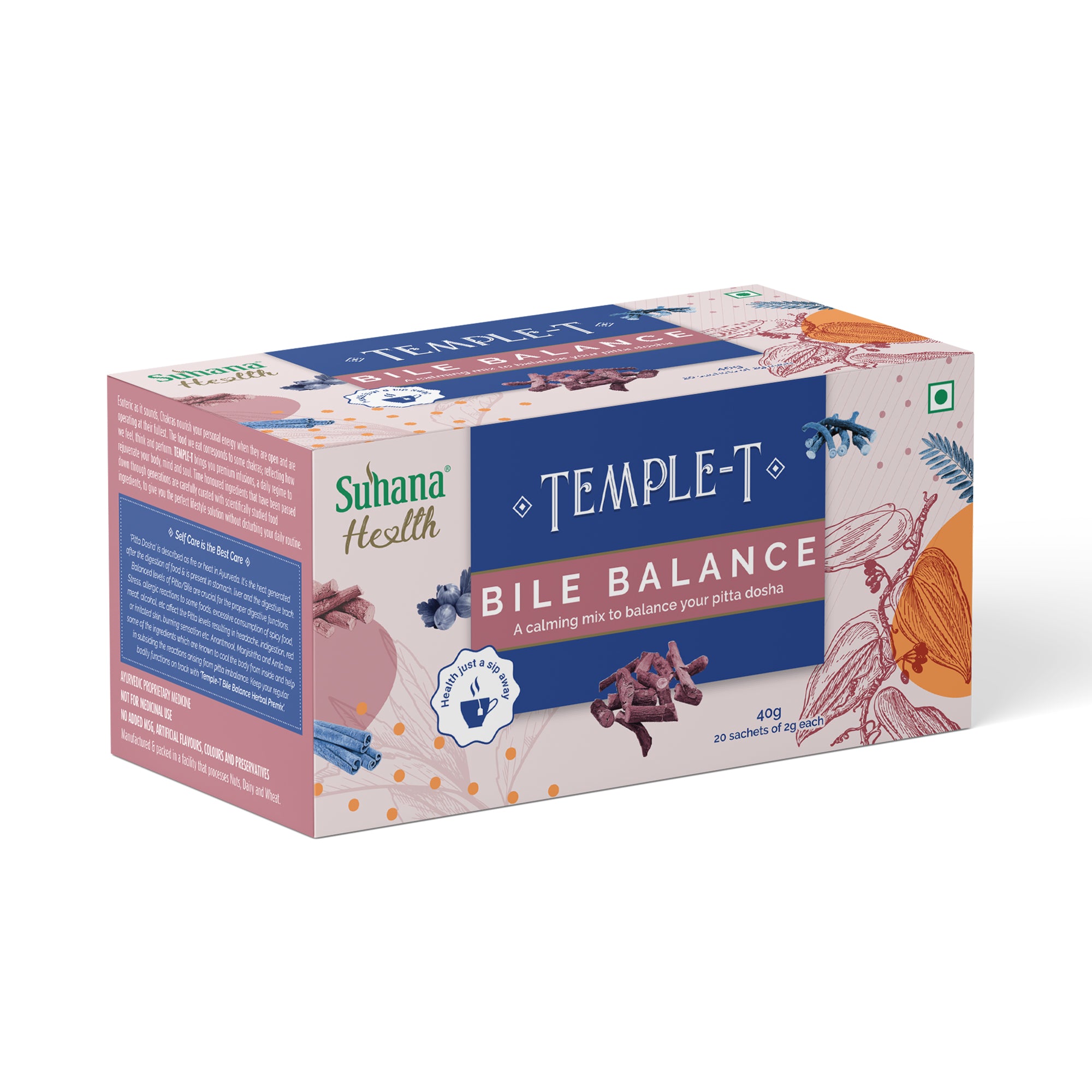 Suhana Health Bile Balance Herbal Premix Temple T Sachet