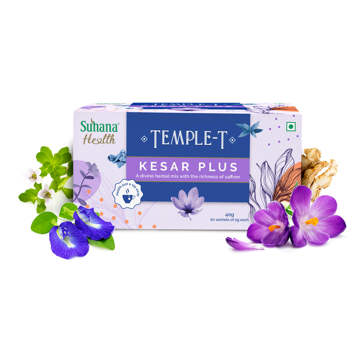 Suhana Health Kesar Plus Herbal Premix Temple T Sachet