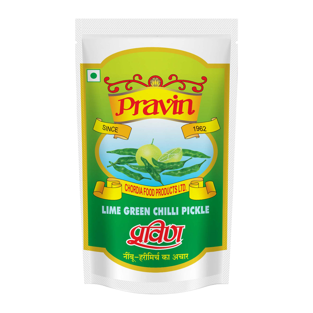 Pravin Lime - Green Chilli Pickle Pouch