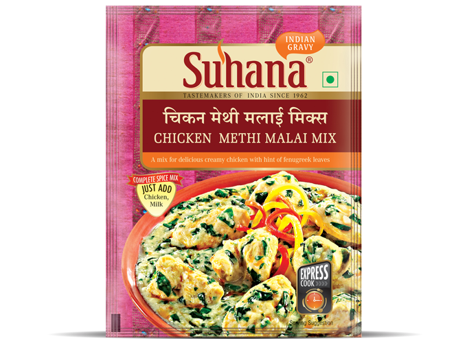 Suhana Chicken Methi Malai Spice Mix Pouch