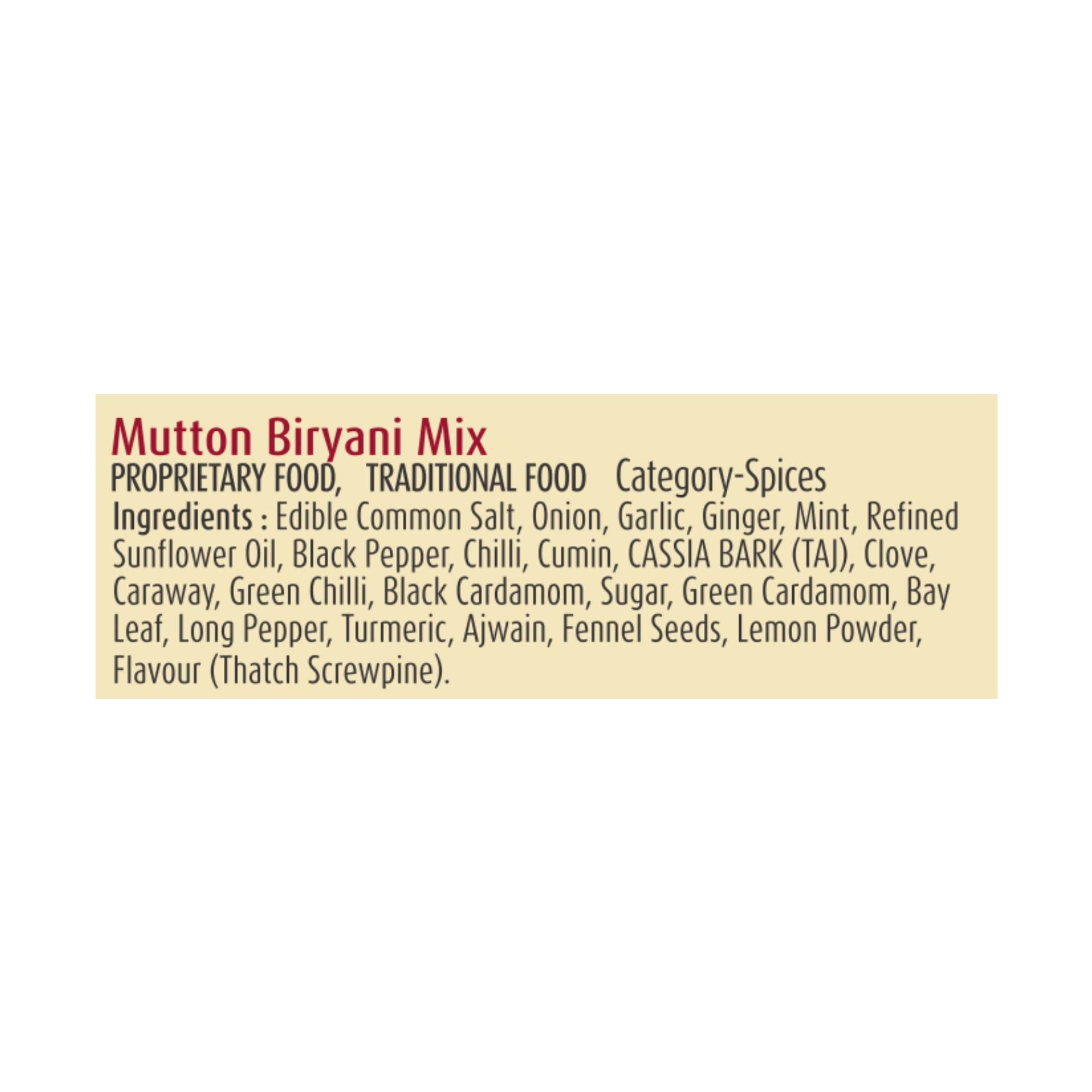 Suhana Mutton Biryani Masala Spice Mix Pouch