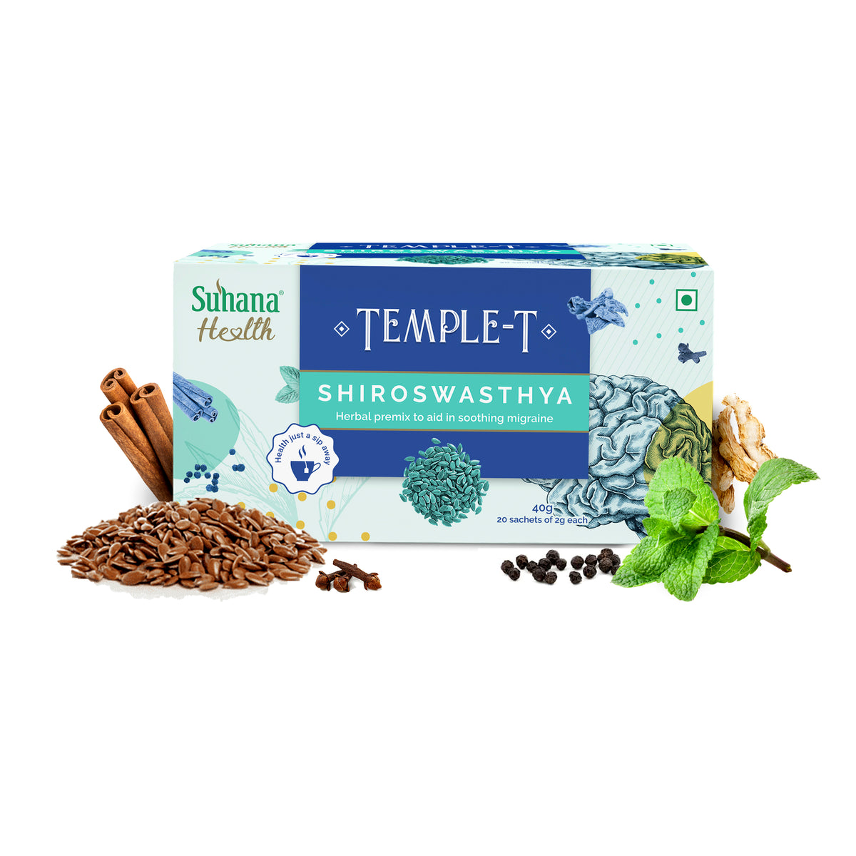 Suhana Health Shiroswasthya Herbal Premix Temple T Sachet