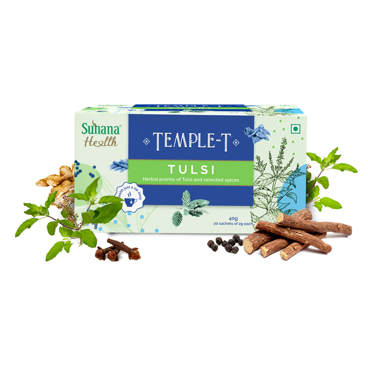 Suhana Health Tulsi Temple T Herbal Premix Sachet