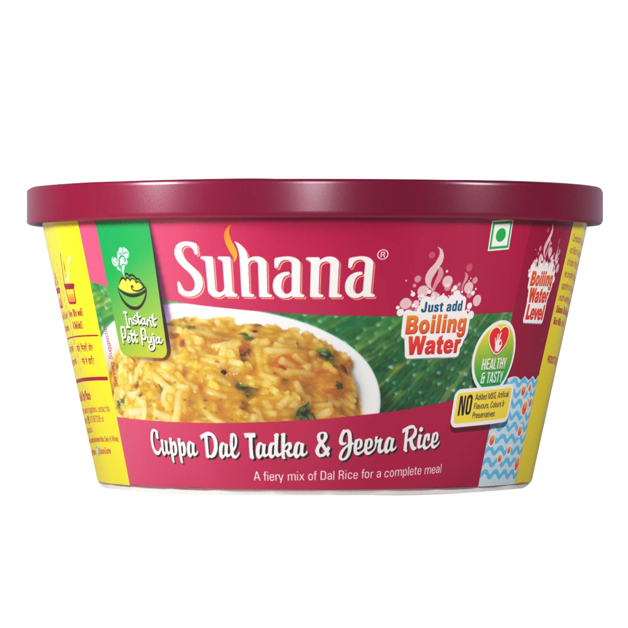 Cupa Rice Suhana Ready To Eat Dal Tadka & Jeera Rice Cuppa – Suhana Masale