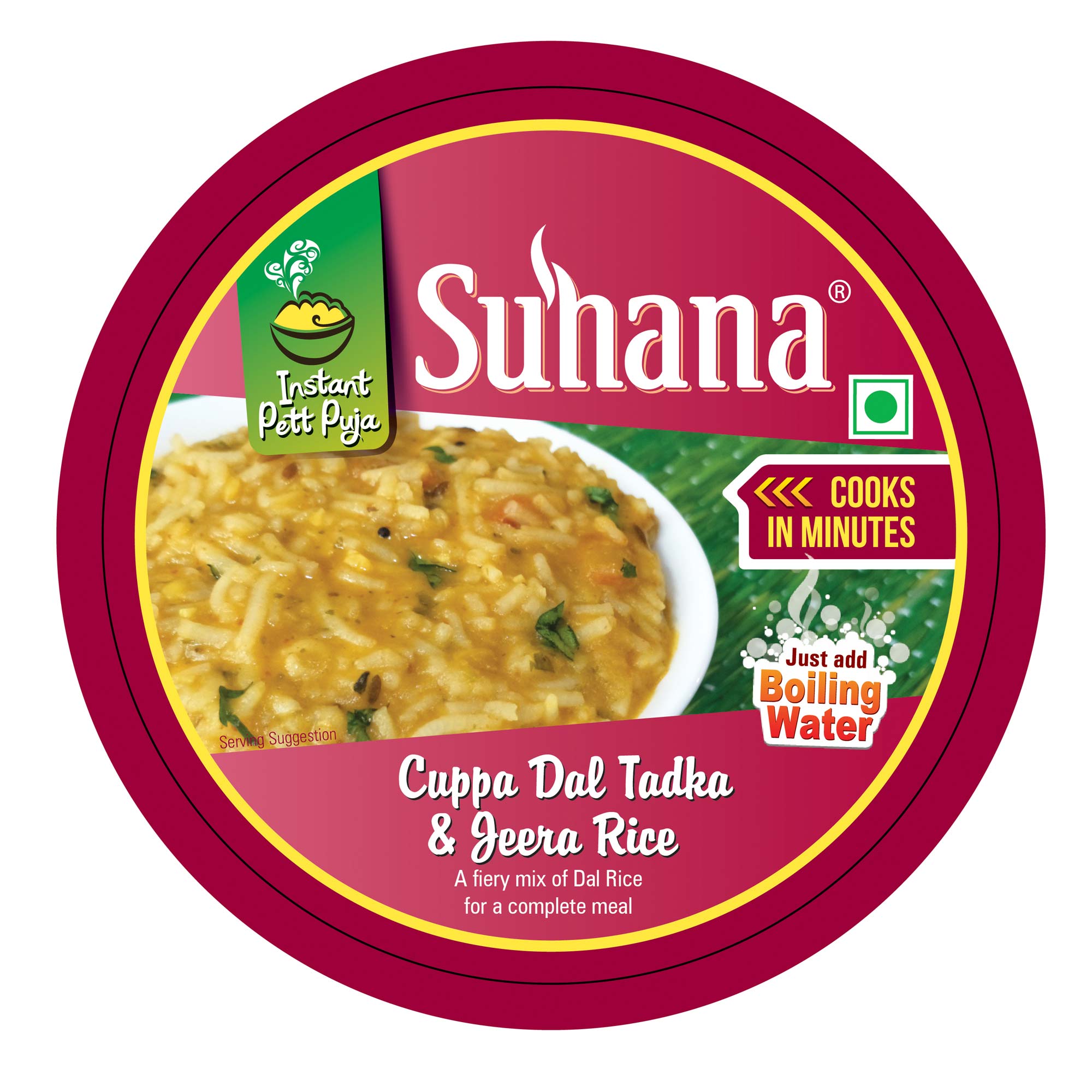 Cupa Rice Suhana Ready To Eat Dal Tadka & Jeera Rice Cuppa – Suhana Masale