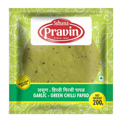 Suhana Garlic Green Chilli Machine Made 200g Pouch