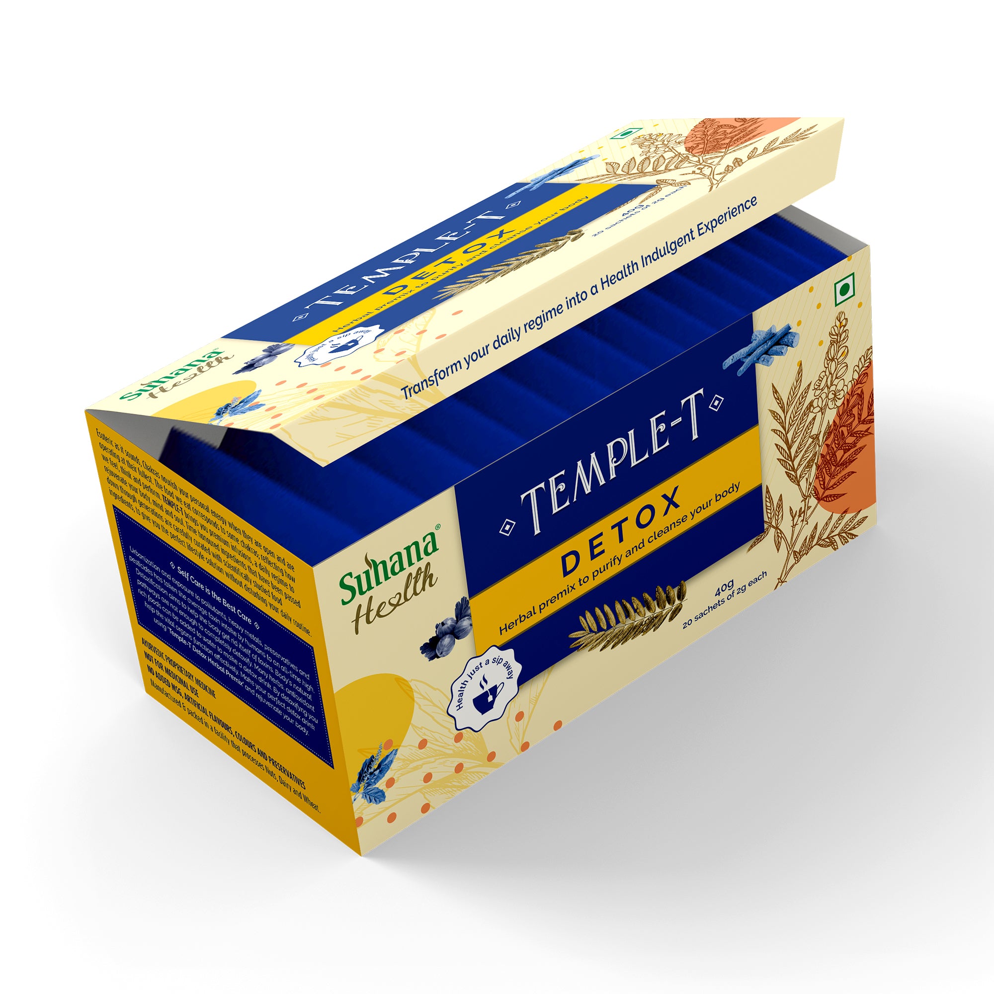 Suhana Health Detox Herbal Premix Temple T Sachet