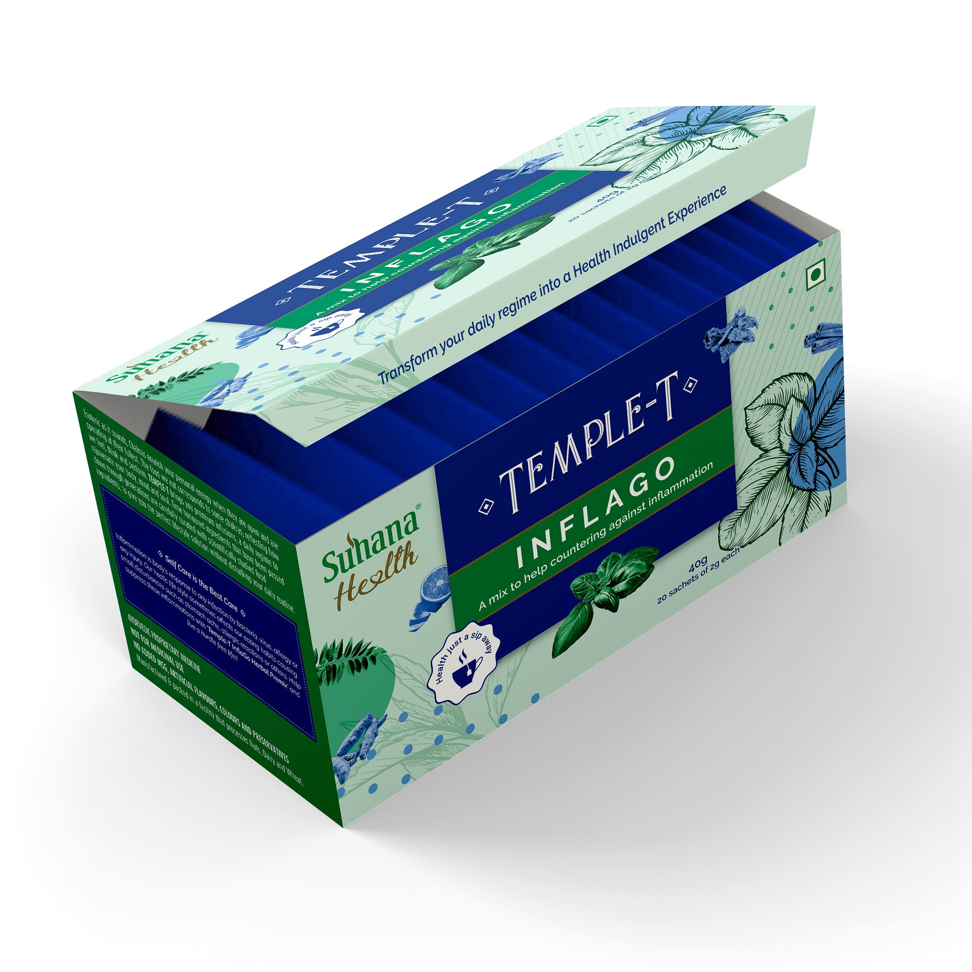 Suhana Health Inflago Herbal Premix Temple T Sachet