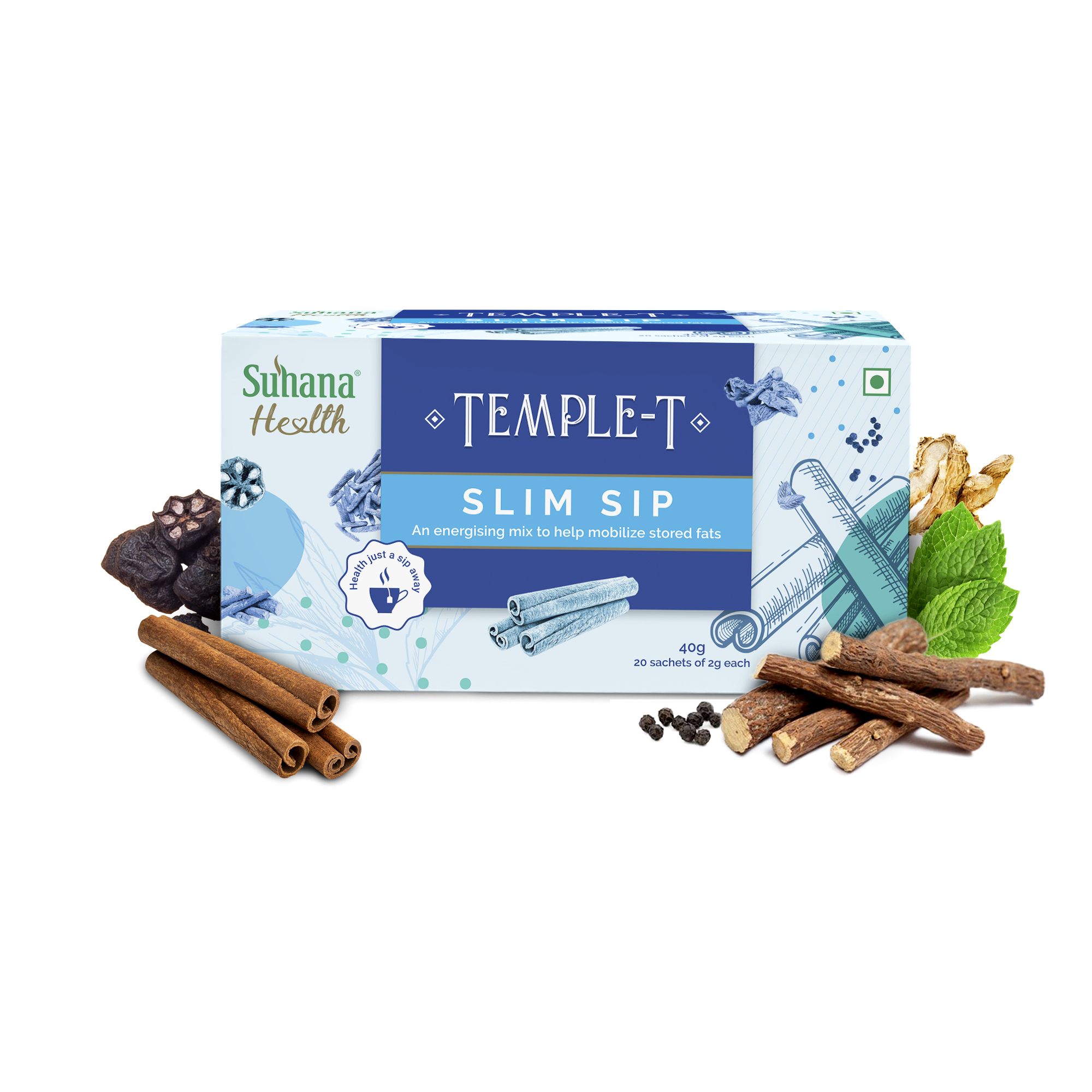 Suhana Health Slim Sip Herbal Premix Temple T
