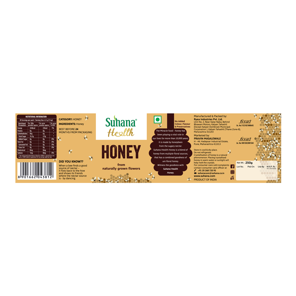 Suhana Honey From Naturally Grown Flowers 500g Jar