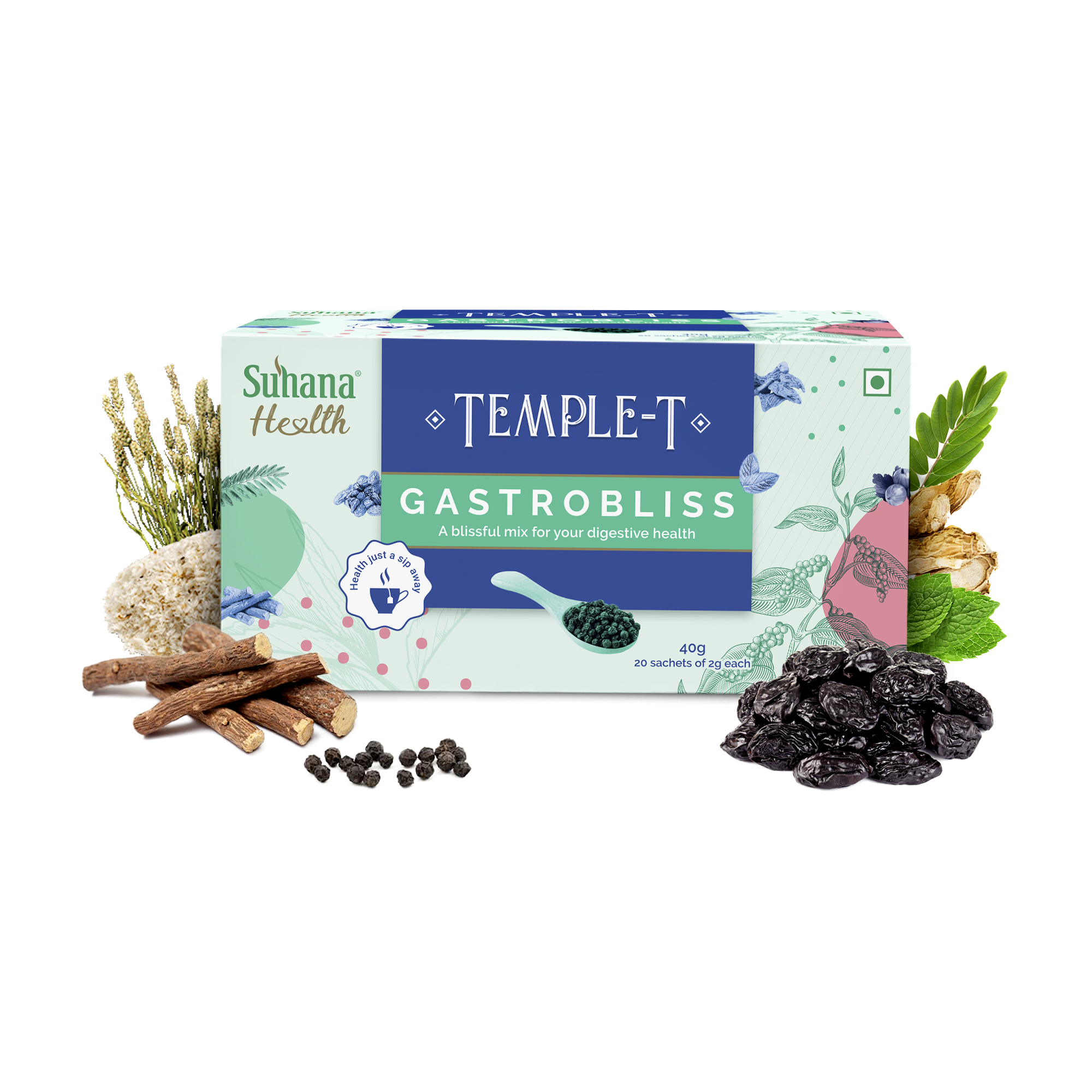 Suhana Health Gastrobliss Herbal Premix Temple T